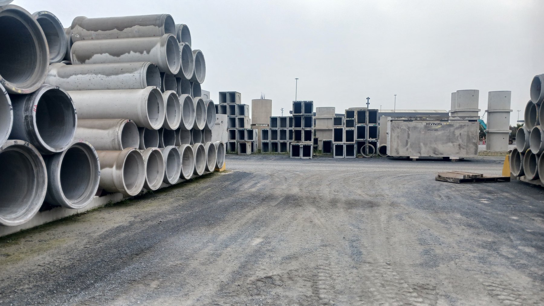 Concrete products at the McDonald Road industrial site in Pokeno
